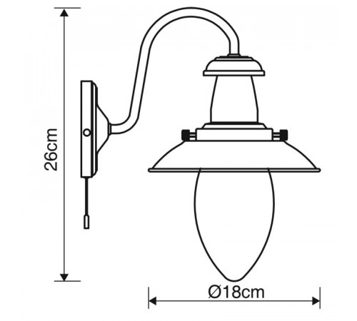 Бра Arte Lamp Fisherman A5518AP-1AB Бра Arte Lamp Fisherman A5518AP-1AB