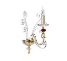Бра Crystal lux CATARINA AP1 V2 GOLD/TRANSPARENT-COGNAC