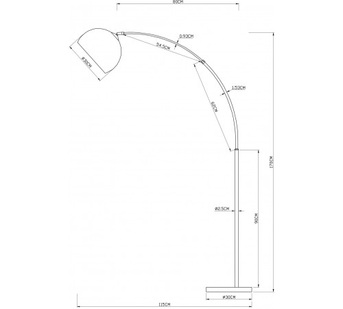 Торшер Arte Lamp Paolo A5822PN-1PB Торшер Arte Lamp Paolo A5822PN-1PB
