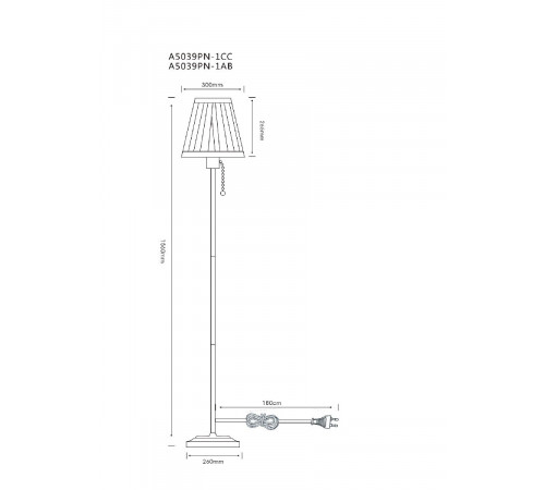Торшер Arte Lamp Marriot A5039PN-1CC Торшер Arte Lamp Marriot A5039PN-1CC