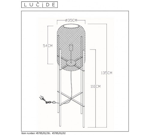 Торшер Lucide MESH 45785/01/02 Торшер Lucide MESH 45785/01/02