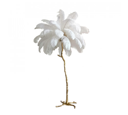 Торшер Delight Collection Ostrich Feather BRFL5014 white/antique brass Торшер Delight Collection Ostrich Feather BRFL5014 white/antique brass