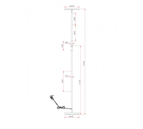 Торшер ARTE Lamp A1822PN-1BK Торшер ARTE Lamp A1822PN-1BK