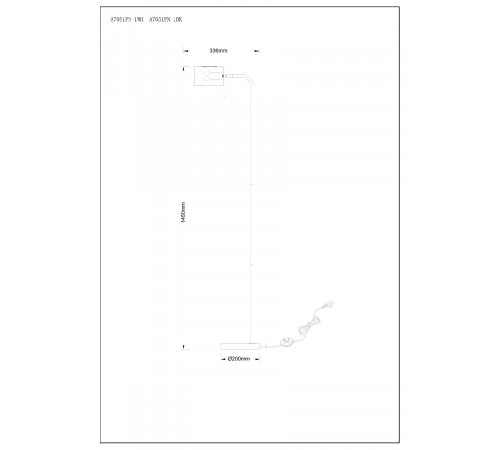 Торшер Arte Lamp Sebastian A7051PN-1BK Торшер Arte Lamp Sebastian A7051PN-1BK