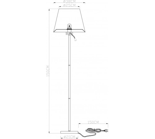 Торшер Arte Lamp Elba A2581PN-2CC Торшер Arte Lamp Elba A2581PN-2CC