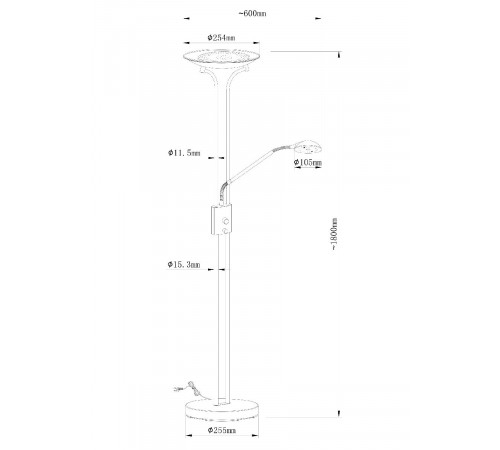 Торшер Arte Lamp Duetto A4329PN-2SS Торшер Arte Lamp Duetto A4329PN-2SS