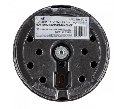 Торшер Uniel ULM-T600 2х6W/4500K/DIM BLACK UL-00010174 Торшер Uniel ULM-T600 2х6W/4500K/DIM BLACK UL-00010174