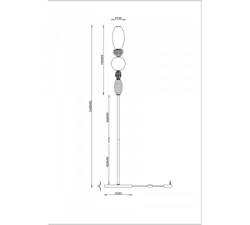 Торшер Divinare Ambra 5016/17 PN-20 Торшер Divinare Ambra 5016/17 PN-20