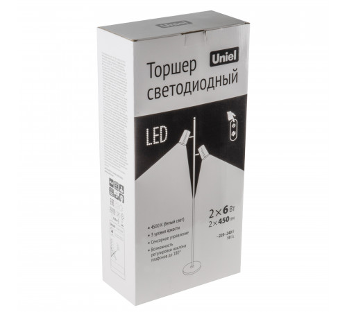 Торшер Uniel ULM-T600 2х6W/4500K/DIM WHITE UL-00010175 Торшер Uniel ULM-T600 2х6W/4500K/DIM WHITE UL-00010175