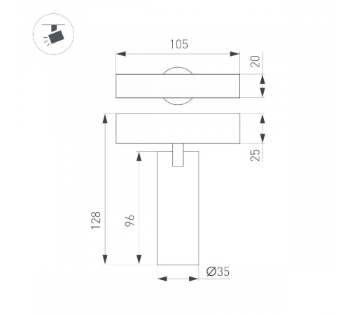 Трековый магнитный светильник Arlight MAG-SPOT-ZOOM-25-R35-7W Day4000 (BK, 20-55 deg, 24V) 053796 Трековый магнитный светильник Arlight MAG-SPOT-ZOOM-25-R35-7W Day4000 (BK, 20-55 deg, 24V) 053796