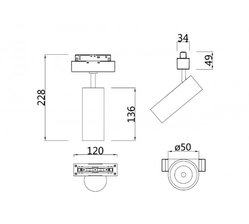 Трековый светильник Maytoni Track lamps TR019-2-10W4K-B
