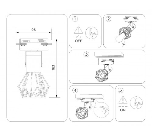 Трековый однофазный светильник Ambrella Light Track System GL5002 Трековый однофазный светильник Ambrella Light Track System GL5002