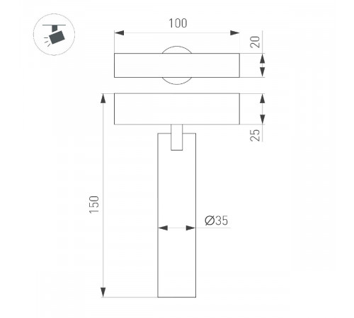 Трековый магнитный светильник Arlight MAG-SPOT-25-R120-12W Day4000 050076 Трековый магнитный светильник Arlight MAG-SPOT-25-R120-12W Day4000 050076