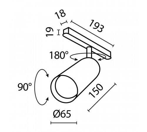 Трековый магнитный светильник Maytoni Focus Led TR032-2-20W2.7K-M-B