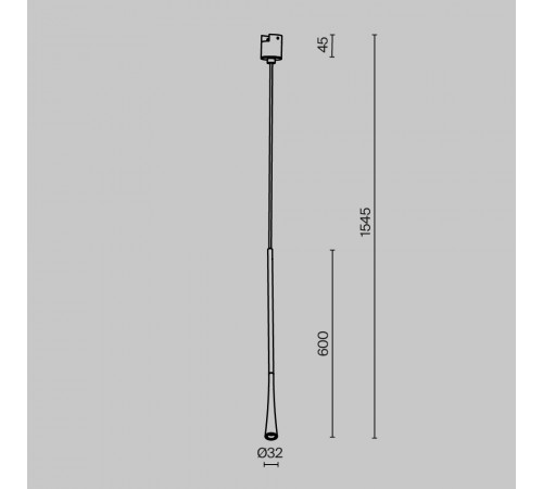 Трековый подвесной магнитный светильник Maytoni Waist TR168-1-7W3K-M-BS Трековый подвесной магнитный светильник Maytoni Waist TR168-1-7W3K-M-BS