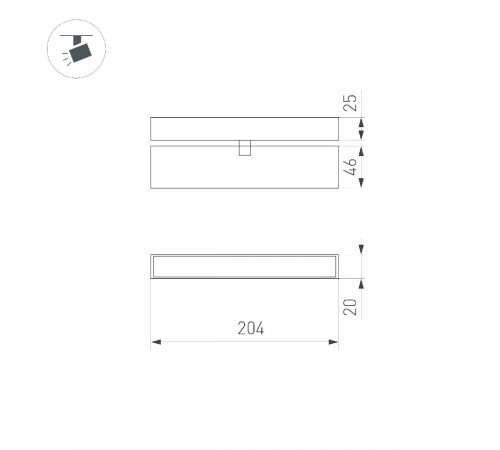 Трековый магнитный светильник Arlight MAG-FLAT-FOLD-25-S200-6W Day4000 050068 Трековый магнитный светильник Arlight MAG-FLAT-FOLD-25-S200-6W Day4000 050068