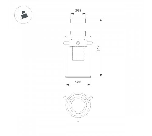 Трековый светильники Arlight ART-APRIORI-LANTERN-C-R60-5W Day4000 044305