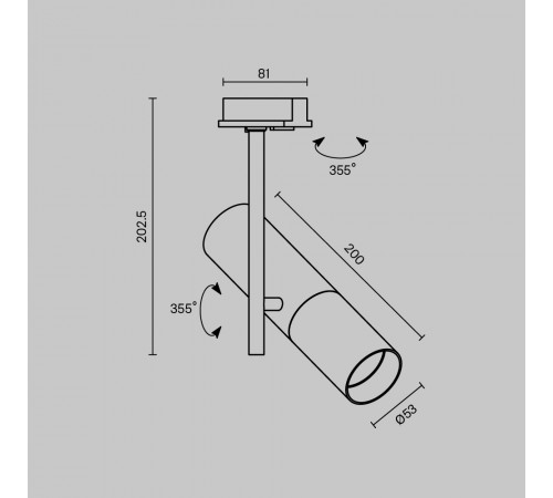 Трековый светильник Maytoni Track TR005-1-GU10-B Трековый светильник Maytoni Track TR005-1-GU10-B