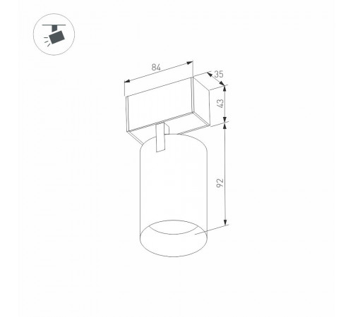 Трековый магнитный светильник Arlight MAG-SPOT-45-R85-7W Warm3000 (BK, 24 deg, 24V, DALI) 046588 Трековый магнитный светильник Arlight MAG-SPOT-45-R85-7W Warm3000 (BK, 24 deg, 24V, DALI) 046588