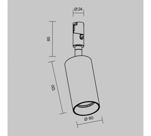 Трековый магнитный светильник Maytoni Focus Led TR201-1-15W3K-M-BBS Трековый магнитный светильник Maytoni Focus Led TR201-1-15W3K-M-BBS