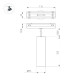 Трековый магнитный светильник Arlight MAG-VIBE-SPOT-HANG-R35-10W Day4000-MIX (BK, 24 deg, 48V, DALI) 045015