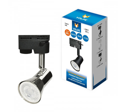 Трековый светильник Volpe UBL-Q323 GU10 NICKEL Трековый светильник Volpe UBL-Q323 GU10 NICKEL