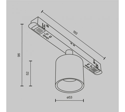 Трековый магнитный светильник Maytoni Alfa S TR132-2-7W3K-B