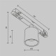 Трековый магнитный светильник Maytoni Alfa S TR132-2-7W3K-B