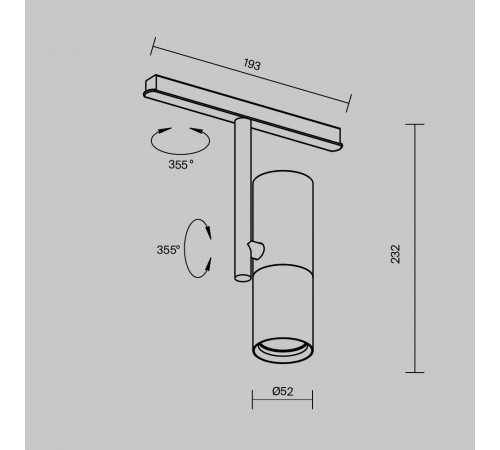 Трековый магнитный светильник Maytoni Elti TR005-4-12W-DS-BBS