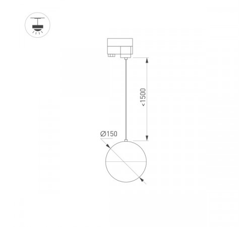 Трековый светильник Arlight LGD-Emisfero-Track-Hang-4TR-R150-11W Day4000 035937 Трековый светильник Arlight LGD-Emisfero-Track-Hang-4TR-R150-11W Day4000 035937