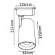 Трековый светильник Crystal Lux CLT 0.31 006 CLT 0.31 006 40W BL
