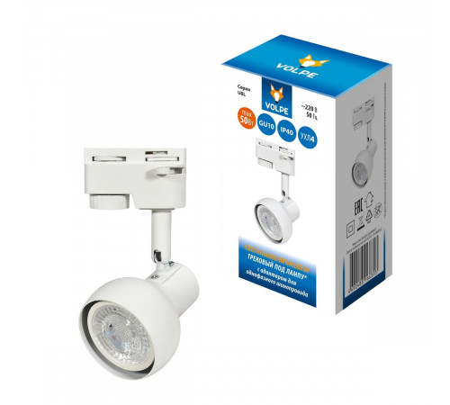 Трековый светильник Volpe UBL-Q322 GU10 WHITE Трековый светильник Volpe UBL-Q322 GU10 WHITE