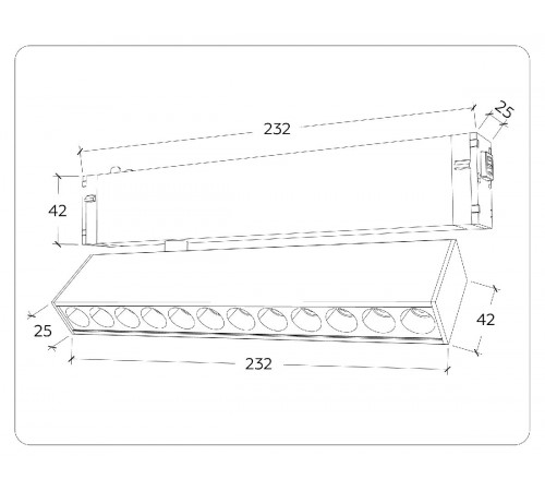 Трековый магнитный светильник Ambrella Light Magnetic 220V GL1341 Трековый магнитный светильник Ambrella Light Magnetic 220V GL1341