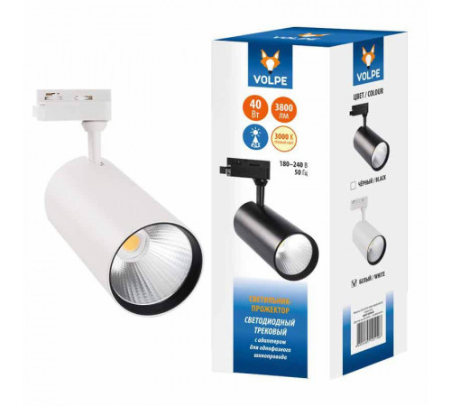 Трековый светодиодный светильник Volpe ULB-Q276 40W/3000К White UL-00005946 Трековый светодиодный светильник Volpe ULB-Q276 40W/3000К White UL-00005946