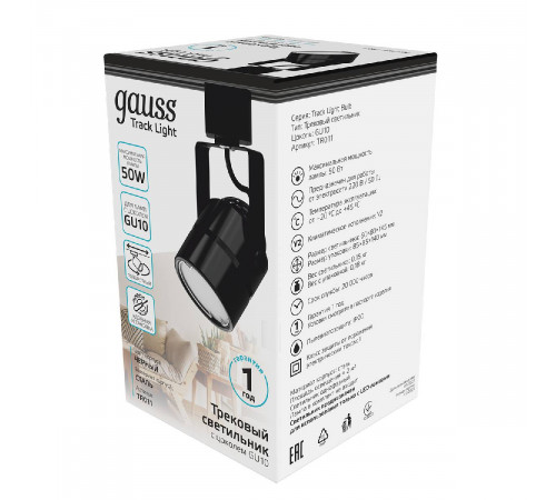 Трековый светильник Gauss Track Light Bulb TR011 Трековый светильник Gauss Track Light Bulb TR011