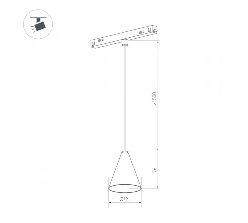Трековый светильник Arlight Mag-Orient-Cone-Hang-7W Warm3000 037370 Трековый светильник Arlight Mag-Orient-Cone-Hang-7W Warm3000 037370