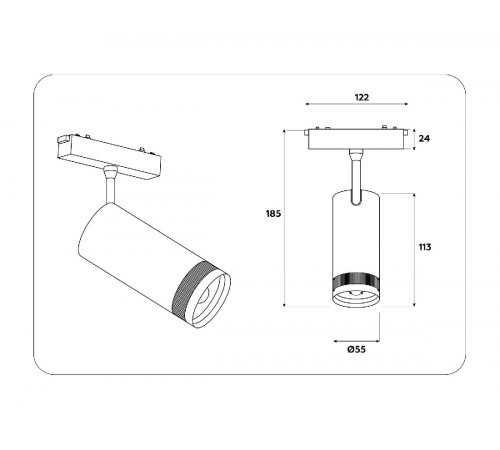 Трековый магнитный светильник Ambrella Light Track System ZOOM GV1571 Трековый магнитный светильник Ambrella Light Track System ZOOM GV1571