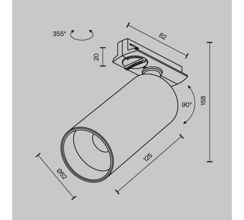 Трековый однофазный светильник Maytoni Focus Led TR021-1-12W4K-W-BBS Трековый однофазный светильник Maytoni Focus Led TR021-1-12W4K-W-BBS