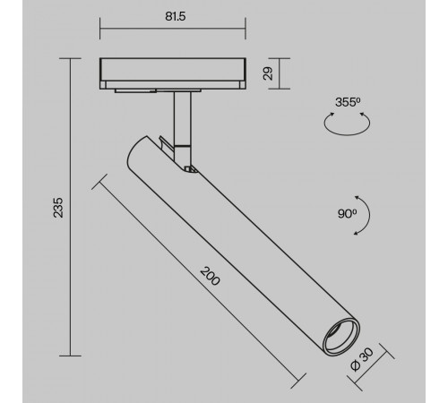 Трековый однофазный светильник Maytoni Focus T TR141-1-6W4K-M-BS Трековый однофазный светильник Maytoni Focus T TR141-1-6W4K-M-BS