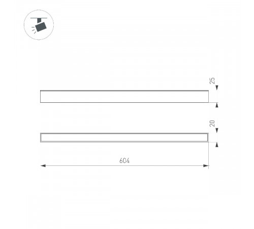 Трековый магнитный светильник Arlight MAG-FLAT-25-L600-18W Warm3000 050058 Трековый магнитный светильник Arlight MAG-FLAT-25-L600-18W Warm3000 050058