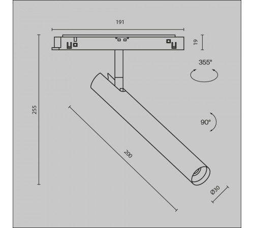 Трековый магнитный светильник Maytoni Focus T TR141-2-6W3K-M-B Трековый магнитный светильник Maytoni Focus T TR141-2-6W3K-M-B
