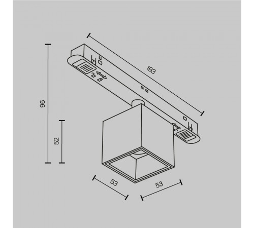 Трековый магнитный светильник Maytoni Alfa S TR133-4-7W-DS-B Трековый магнитный светильник Maytoni Alfa S TR133-4-7W-DS-B