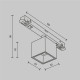 Трековый магнитный светильник Maytoni Alfa S TR133-4-7W-DS-B