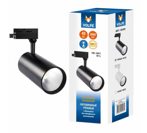 Трековый светодиодный светильник Volpe ULB-Q276 40W/3000К Black UL-00005948 Трековый светодиодный светильник Volpe ULB-Q276 40W/3000К Black UL-00005948