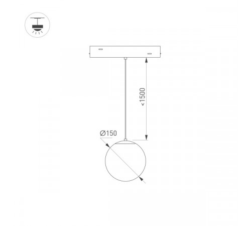 Трековый светильник Arlight Mag-Orient-Sfero-Hang-R150-10W Warm3000 036049 Трековый светильник Arlight Mag-Orient-Sfero-Hang-R150-10W Warm3000 036049