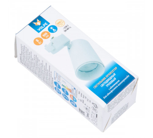 Трековый однофазный светильник Volpe ULB-Q276 8W/3000К WHITE UL-00011817 Трековый однофазный светильник Volpe ULB-Q276 8W/3000К WHITE UL-00011817