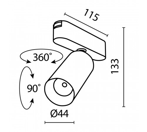 Трековый светильник Maytoni Focus LED TR103-1-12W3K-M-B Трековый светильник Maytoni Focus LED TR103-1-12W3K-M-B