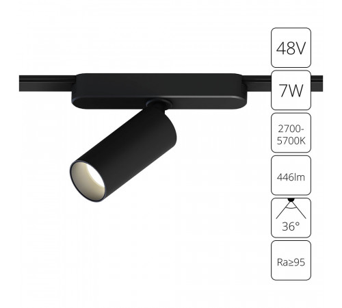 Трековый магнитный светильник Arte Lamp Rapid A2956PL-1BK