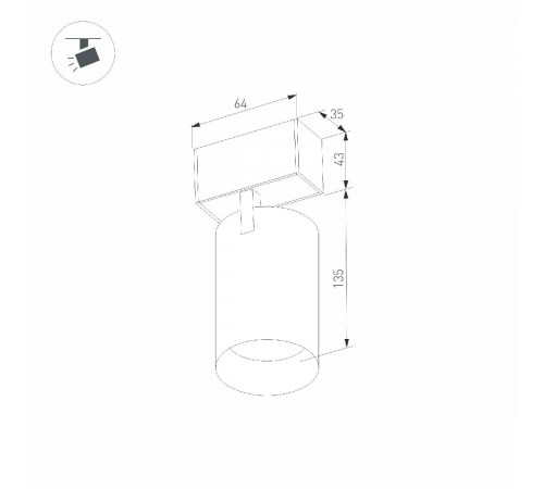 Трековый магнитный светильник Arlight MAG-SPOT-45-R85-12W Day4000 (WH, 36 deg, 24V, DALI) 046590 Трековый магнитный светильник Arlight MAG-SPOT-45-R85-12W Day4000 (WH, 36 deg, 24V, DALI) 046590