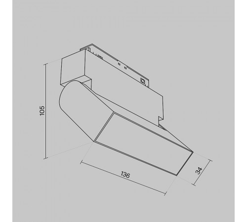Трековый светильник Maytoni Technical Basis Rot TR075-2-10W3K-B Трековый светильник Maytoni Technical Basis Rot TR075-2-10W3K-B